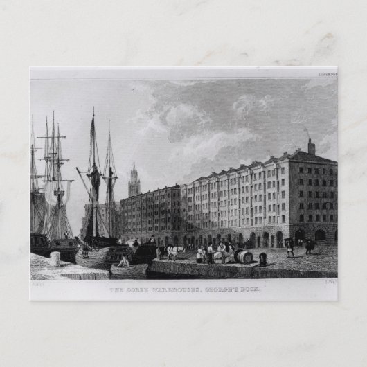 Carte Postale L'entrepôt de Gorée, le quai de George, Liverpool (Devant)