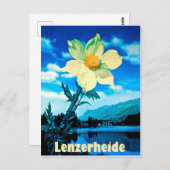 Carte Postale Lenzerheide, Suisse, fleur d'été sur le lac (Devant / Derrière)