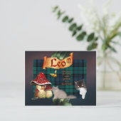 Carte postale Leo avec panneau solaire (Debout devant)