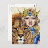 Carte Postale Leo Girl (Devant / Derrière)