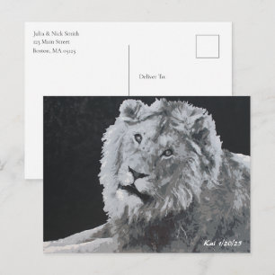 Carte Postale Léo, Lion Africain, Animal