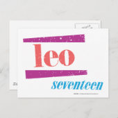 Carte Postale Leo Pink (Devant / Derrière)