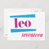 Carte Postale Leo Purple (Devant / Derrière)