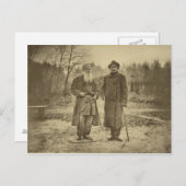 Carte Postale Leo Tolstoï et l'auteur Maxim Gorky (Devant / Derrière)
