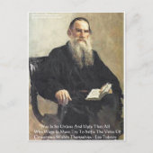 Carte Postale Leo Tolstoï "La guerre est injuste" Don de citatio (Devant)