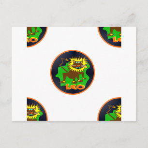 Carte Postale leo zodiaque