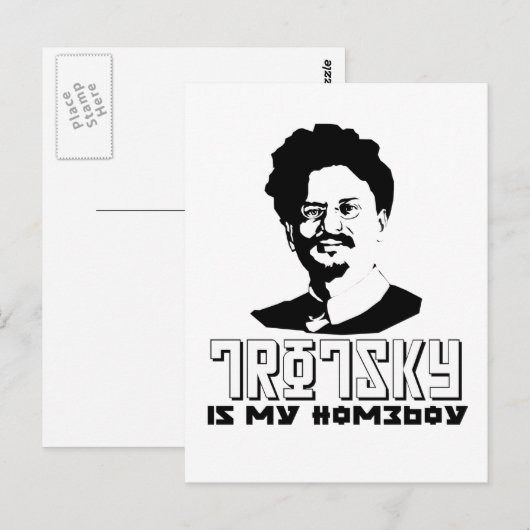 Carte Postale Leon Trotsky est mon petit garçon (Devant / Derrière)