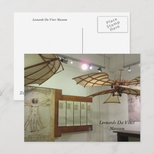 Carte Postale Léonard De Vinci (Devant / Derrière)