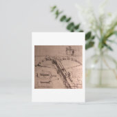 Carte Postale Léonard de Vinci, design pour un énorme arbalète (Debout devant)