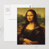 Carte Postale Léonard de Vinci, Mona Lisa (Devant / Derrière)