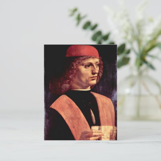 Carte Postale Léonard de Vinci - Portrait d'un musicien (Debout devant)