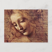 Carte Postale Léonard de Vinci - Tête de jeune femme (Devant)
