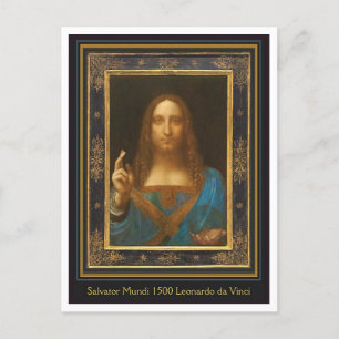 Carte postale Leonardo da Vinci 1500 Salvator Mund