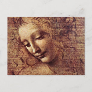 Carte Postale Leonardo Da Vinci - Chef D'Une Jeune Femme