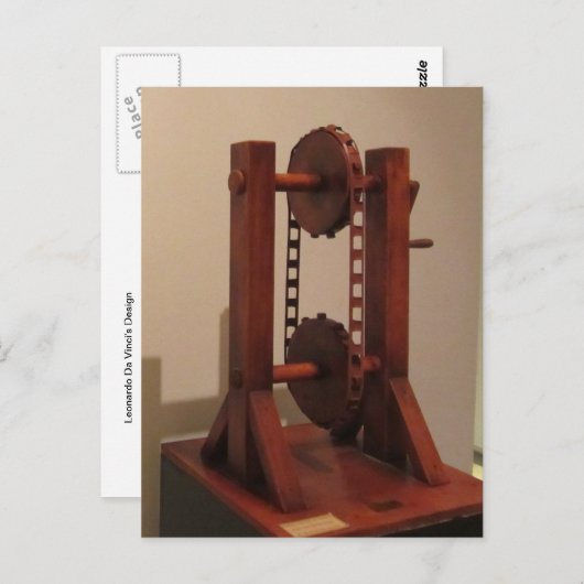 Carte Postale Leonardo Da Vinci Design (Devant / Derrière)