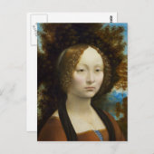 Carte Postale Leonardo da Vinci Ginevra de' Benci (Devant / Derrière)
