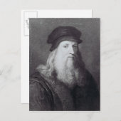 Carte Postale Leonardo da Vinci, gravé par Raphael (Devant / Derrière)