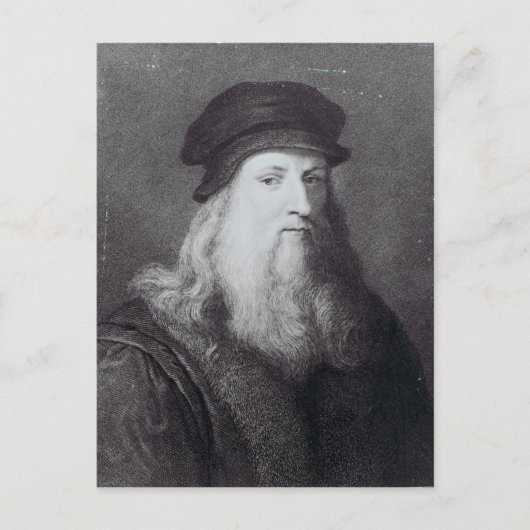 Carte Postale Leonardo da Vinci, gravé par Raphael (Devant)
