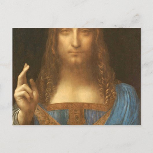 Carte Postale Leonardo Da Vinci Jesus Salvator Mundi (Devant)