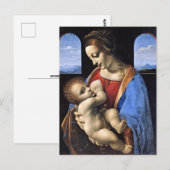CARTE POSTALE LEONARDO DA VINCI MÈRE MARY & JESUS POSTCARD (Devant / Derrière)