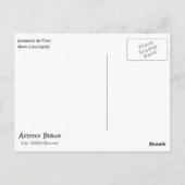 Carte Postale Leonardo Da Vinci Mona Lisa Peinture d'Art (Dos)