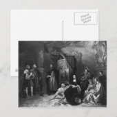 Carte Postale Leonardo da Vinci peint la Gioconda (Devant / Derrière)