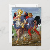 Carte Postale Leonardo da Vinci Tobias et l'Ange (Devant / Derrière)