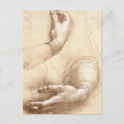 Carte postale Leonardo-Study-of-hand (Devant)