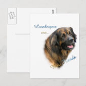 Carte Postale Leonberger Best Friend 2 (Devant / Derrière)