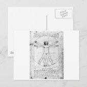 Carte Postale Leondardo Da Vinci Proportion Homme (Devant / Derrière)