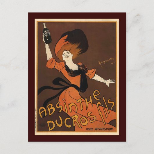 Carte Postale Leonetto Cappiello Absinthe Ducros Fils (Devant)
