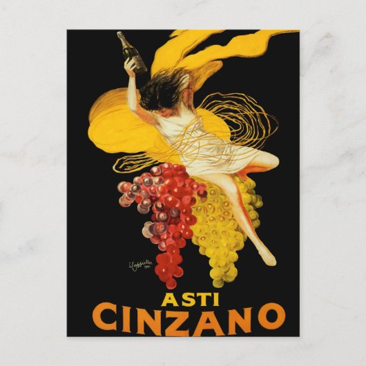 Carte Postale Leonetto Cappiello Cinzano Cocktail Publicité (Devant)