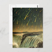 Carte Postale Leonid Meteor Storm Peinture de 1883 (Devant / Derrière)