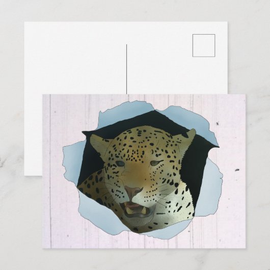 Carte Postale Leopard (Devant / Derrière)