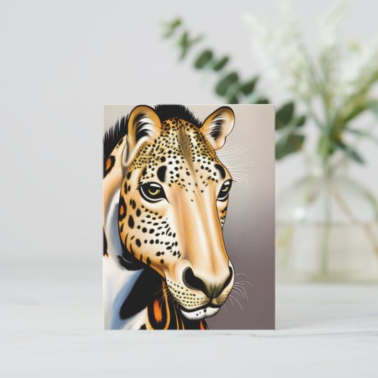 Carte Postale Leopard Appaloosa Funny AI Généré Art (Debout devant)