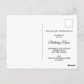 Carte postale Léopard Bijou Or Noir (Dos)