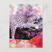 CARTE POSTALE LEOPARD DANS L'ARBRE (Devant)