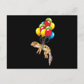 Carte Postale Leopard Gecko Avec Balloons Cadeau (Devant)