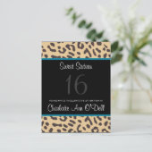 Carte Postale léopard ; invitation d'anniversaire (Debout devant)