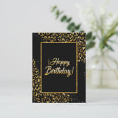 Carte postale Léopard Noir Or & Joyaux (Debout devant)