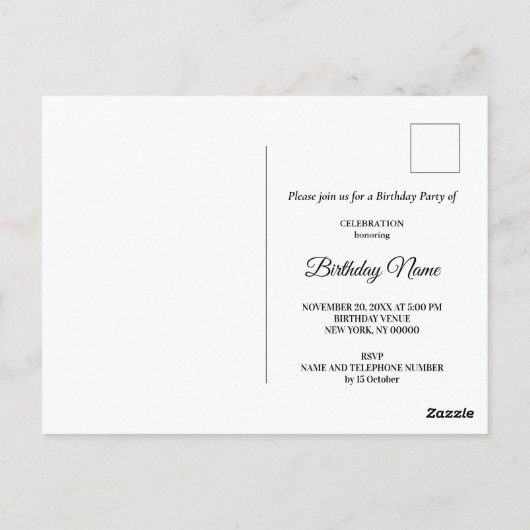 Carte postale Léopard Noir Or & Joyaux (Dos)