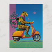 Carte Postale Leopard on Wheels : A Stylish Ride (Devant)