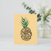 Carte Postale Leopard ou ananas ? Illusion amusante (Debout devant)