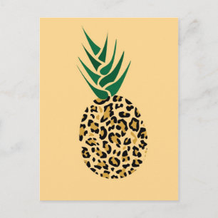 Carte Postale Leopard ou ananas ? Illusion amusante