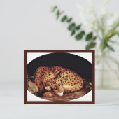 Carte Postale Leopard Oval Par Stubbs George (Debout devant)