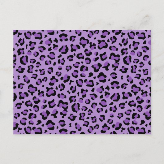 Carte Postale Leopard Print, Léopard Spots, Purple Leopard (Devant)