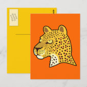 Carte Postale Leopard tacheté (Devant / Derrière)