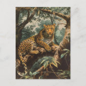 Carte Postale Leopard Vintage (Devant)