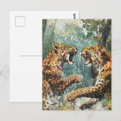 Carte Postale Leopard Vintage (Devant / Derrière)