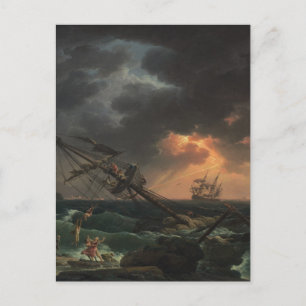 Carte Postale L'épave par Claude-Joseph Vernet